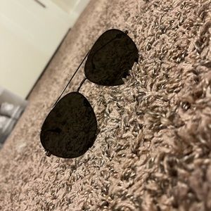 Moncler black aviator sunglasses